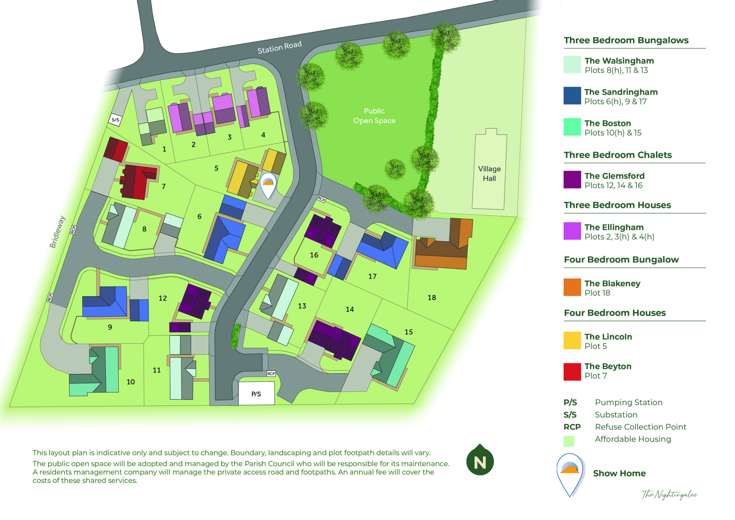 Site Plan for The Nightingales